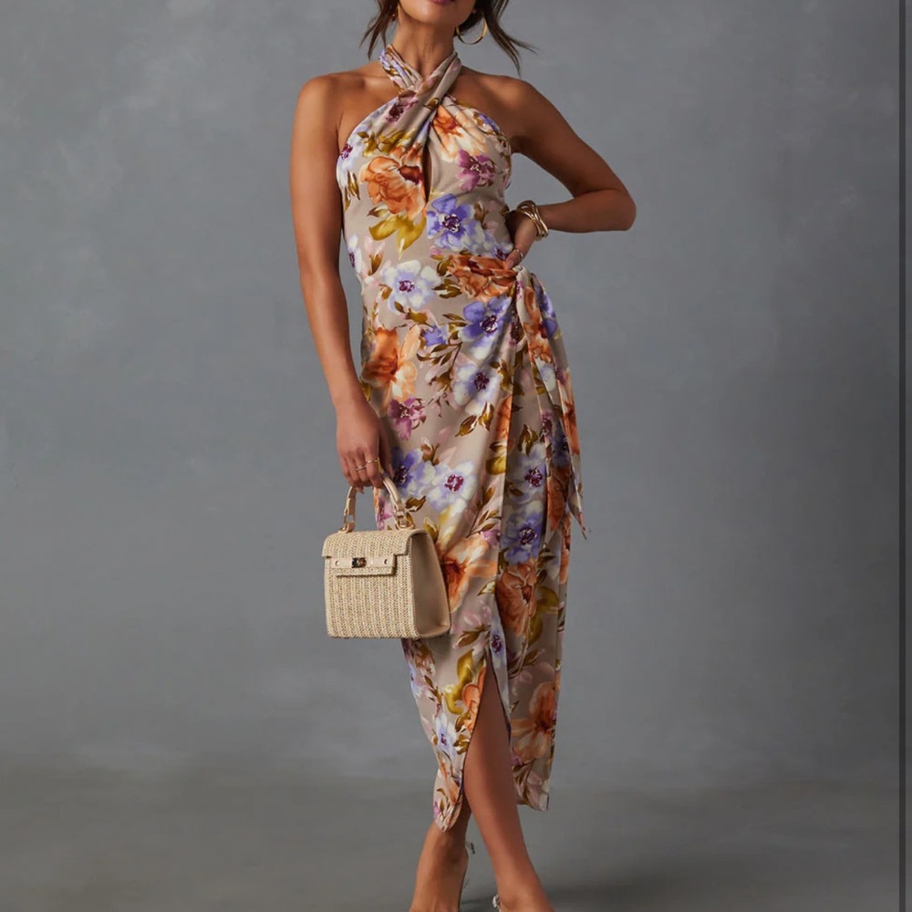 Floral Multicolor Women's Dress